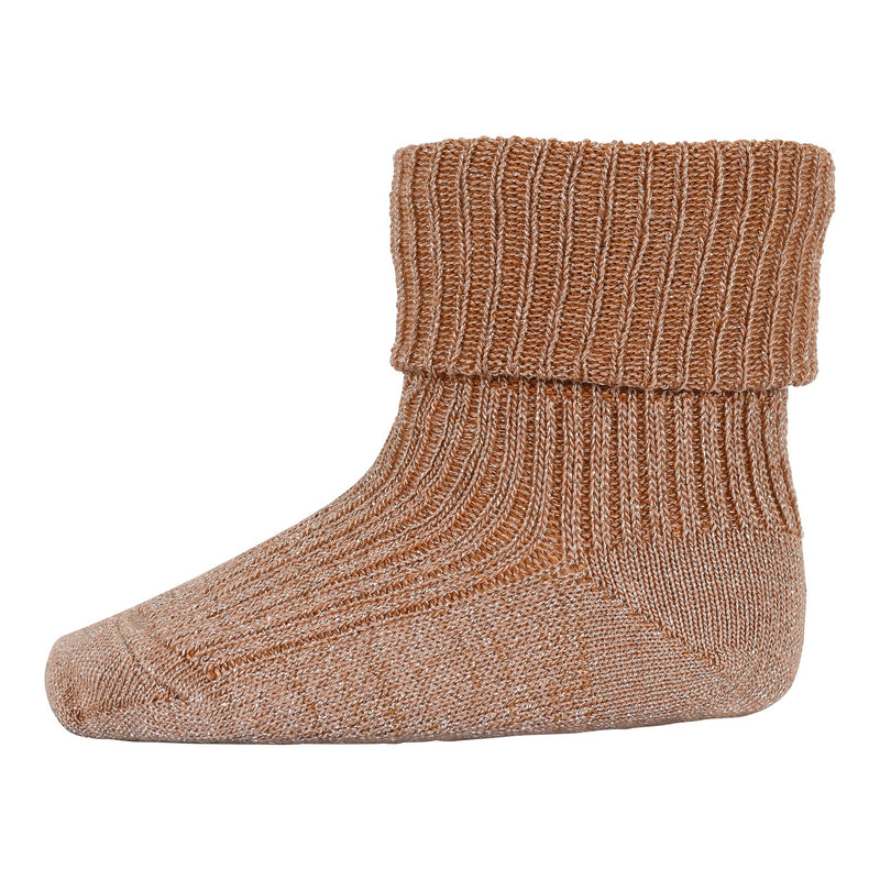 MP Kids Ida Rib Glimmer Strømper - Maple Sugar