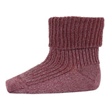 MP Kids Ida Rib Glimmer Strømper - Maroon