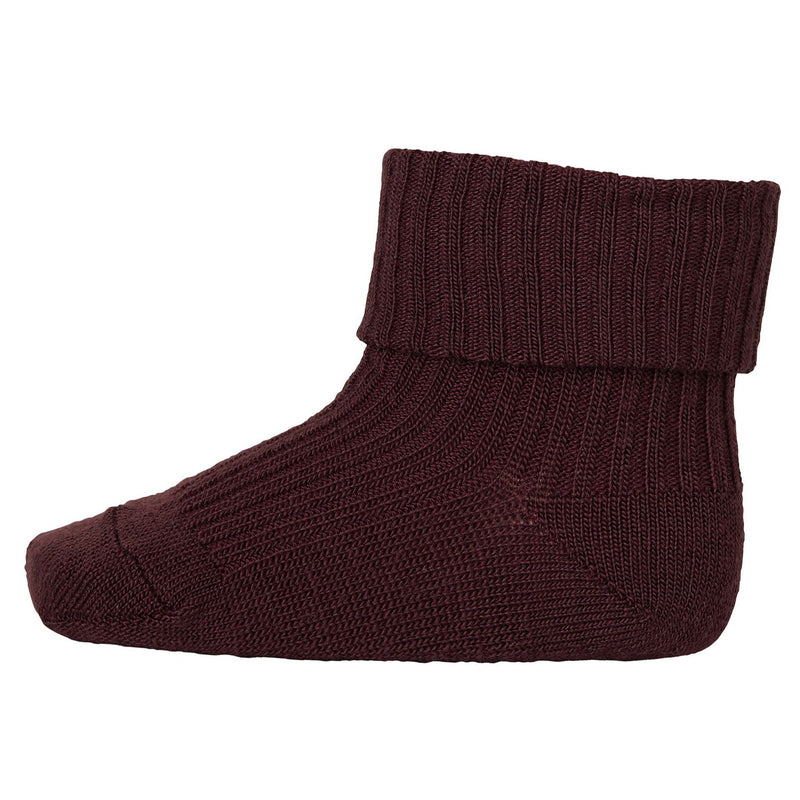 MP Kids Rib Strømper, Uld - Wine Red