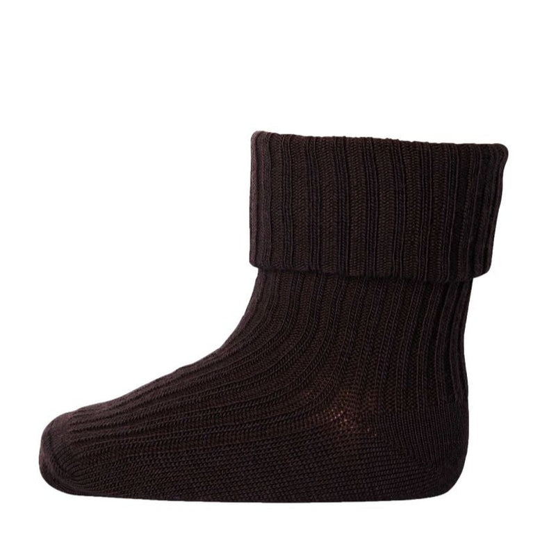 MP Denmark Rib Strømper, Uld - Dark Brown