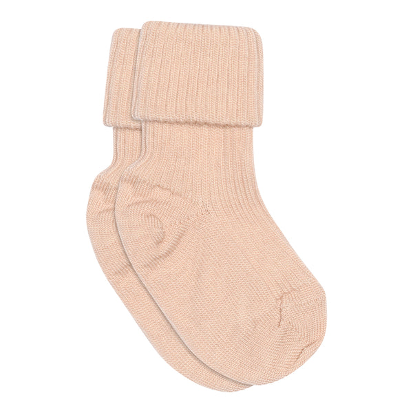 MP Kids Rib Strømper, Uld - Rose Dust