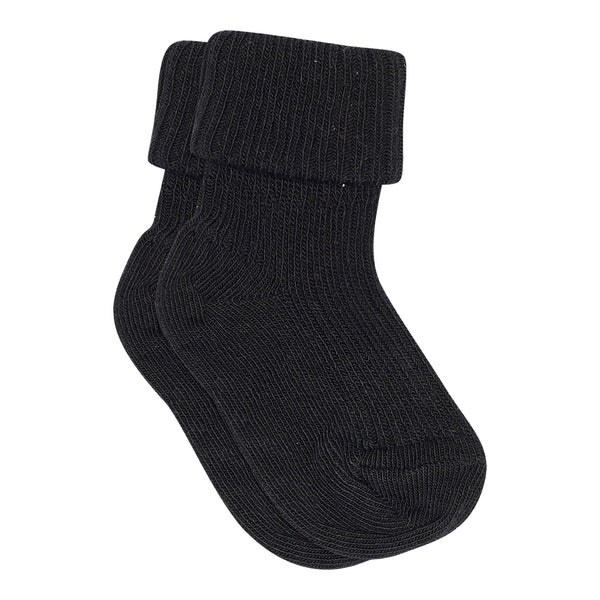 MP Kids Rib Strømper, Uld - Black