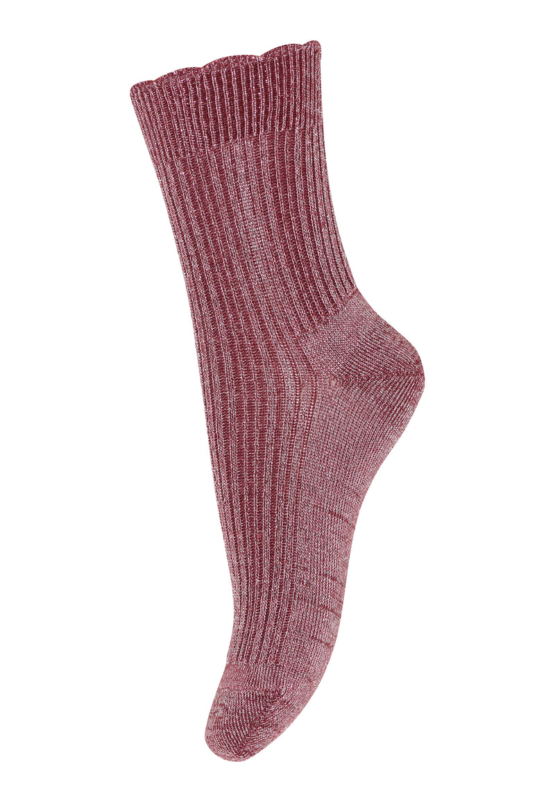 MP Kids Celosia Glitter Strømper - Maroon