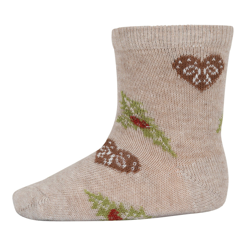 MP Kids Christmas Strømper - Beige Melange