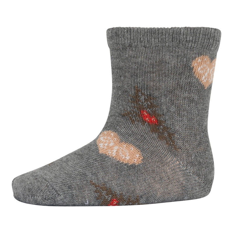 MP Kids Christmas Strømper - Grey Melange