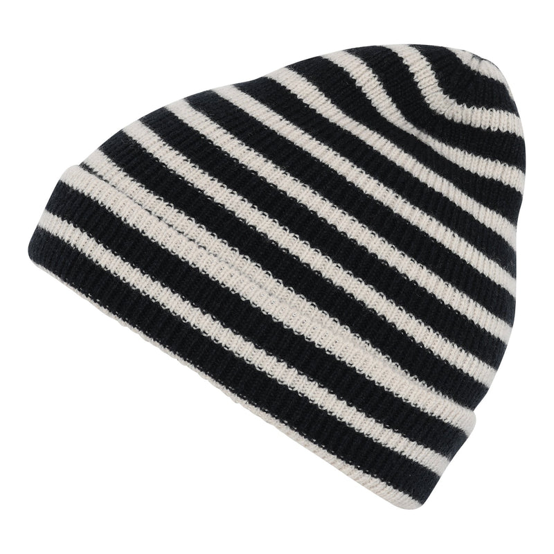 MP Kids Bergen Striped Beanie, Uld - Dark Denim