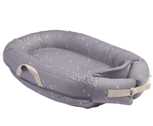 Voksi Babynest Premium - Moon Stone Grey Flying