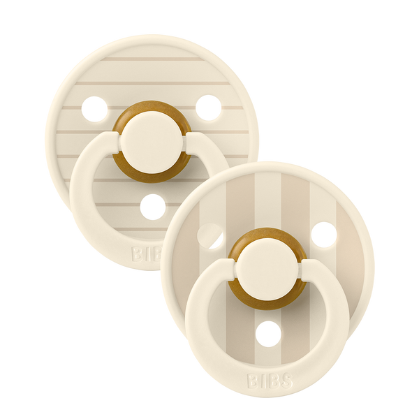 Bibs Studio Colour Natural Pin, 2-pack - Ivory Vanilla Mix