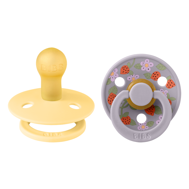 Bibs x Liberty Colour Natural, 2-pack - Strawberries Pale Butter Mix