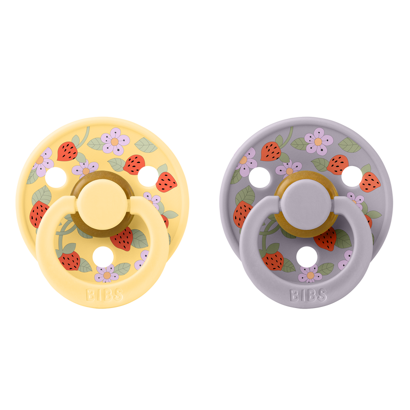 Bibs x Liberty Colour Natural, 2-pack - Strawberries Pale Butter Mix