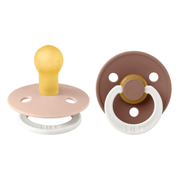Bibs Colour Natural Rubber, 2-pack - Blush/Woodchuck Night