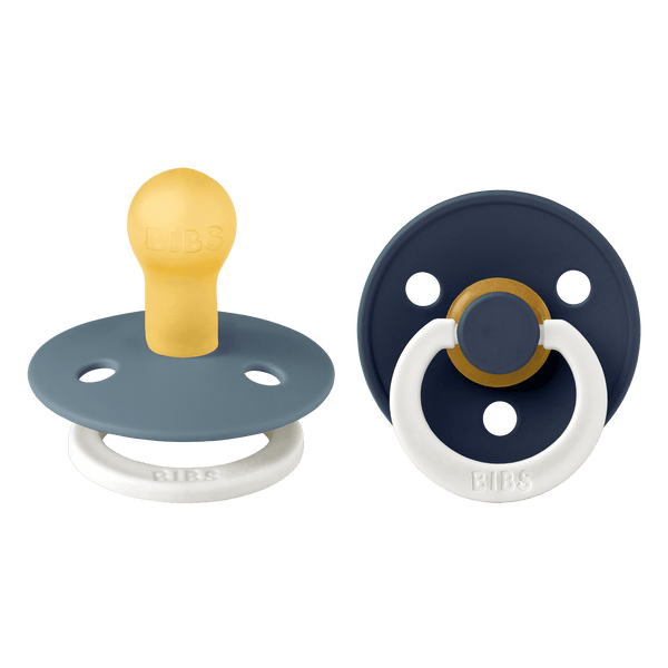 Bibs Colour Natural Rubber, 2-pack - Petrol/Deep Space NIght