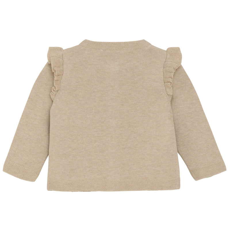 minymo Strik Cardigan - Beige Melange