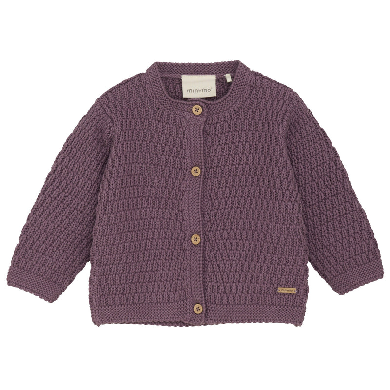 minymo Strik Cardigan - Black Plum