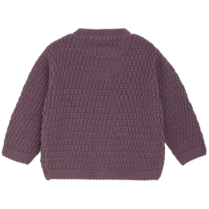 minymo Strik Cardigan - Black Plum