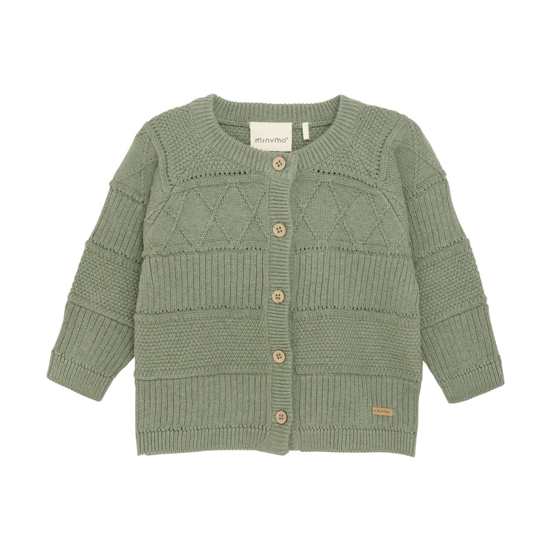 minymo Strik Cardigan - Sea Spray