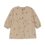 minymo Fløjl Kjole - Oxford Tan
