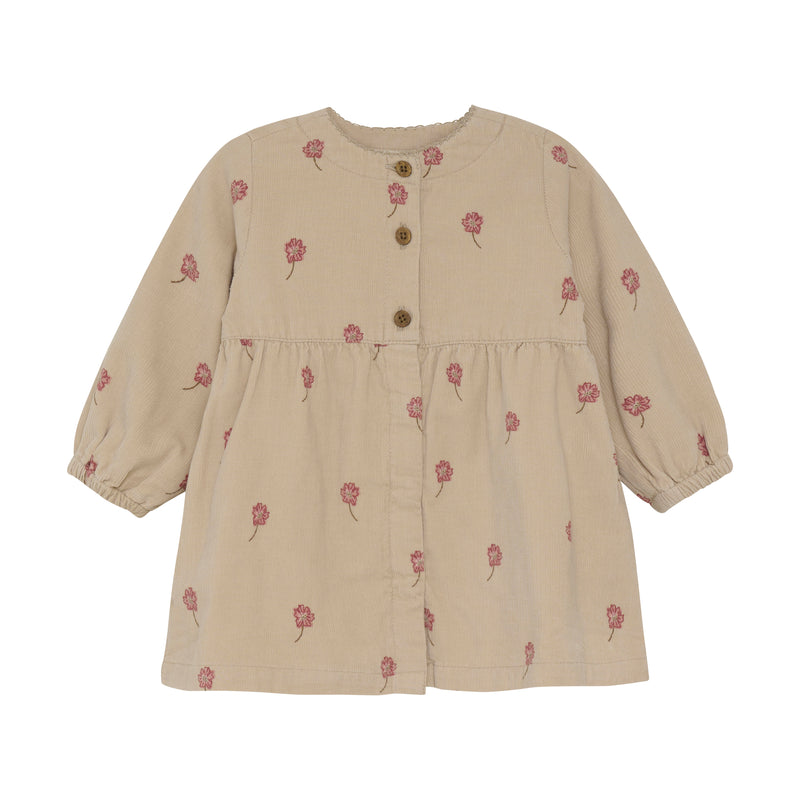 minymo Fløjl Kjole - Oxford Tan