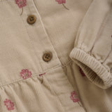 minymo Fløjl Kjole - Oxford Tan