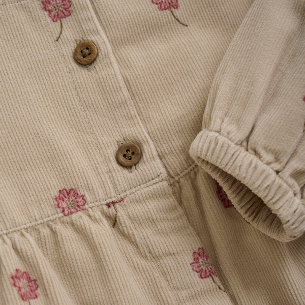 minymo Fløjl Kjole - Oxford Tan