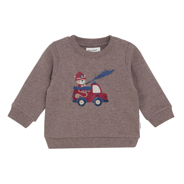 minymo Sweatshirt - Dark Brown Melange