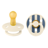 Bibs Studio Colour Natural Pin, 2-pack - Ivory Steel Blue Mix