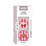 Bibs Studio Colour Natural Pin, 2-pack - Baby Pink/Coral Mix