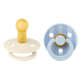 Bibs Studio Colour Natural Pin, 2-pack - Baby Blue Mix
