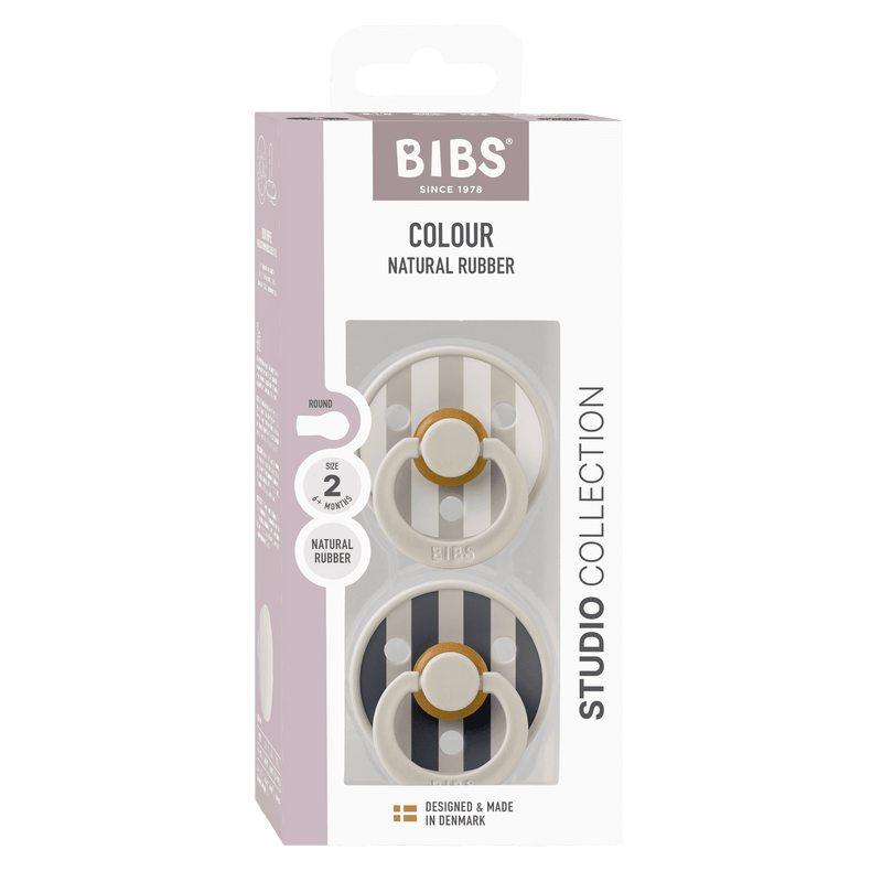 Bibs Studio Colour Natural Pin, 2-pack - Sand Mix
