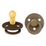 Bibs Colour Natural Rubber, 2-pak - Mocha/Dark Oak