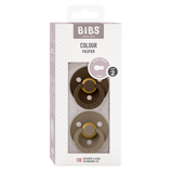 Bibs Colour Natural Rubber, 2-pak - Mocha/Dark Oak