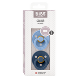 Bibs Colour Natural Rubber, 2-pak - Sky Blue/Steel Blue