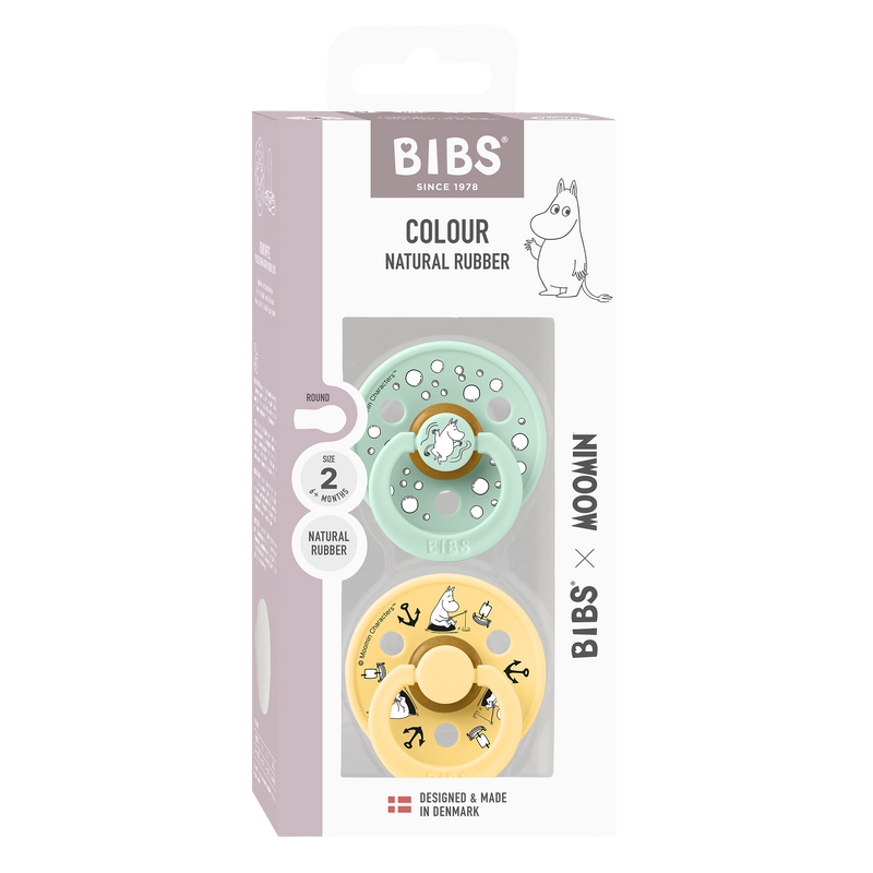 Bibs x Moomin Colour Natural, 2-pack - Nordic Mint Mix