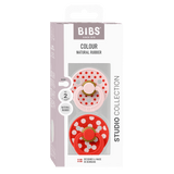 Bibs Studio Colour Natural Polka, 2-pak - Blossom/Candy Apple