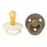 Bibs Colour Natural Rubber, 2-pak - Dark Oak/Ivory