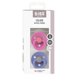 Bibs Colour Natural Rubber, 2-pak - Bubblegum/Peri