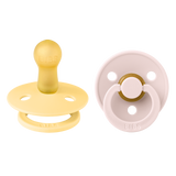 Bibs Colour Natural Rubber, 2-pak - Pale Butter/Petal