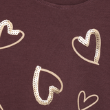 Minymo Heart Bluse - Huckleberry