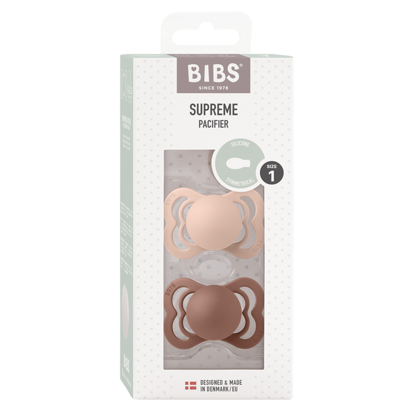Bibs Supreme Silicone, 2-pack - Woodchuck/Blush