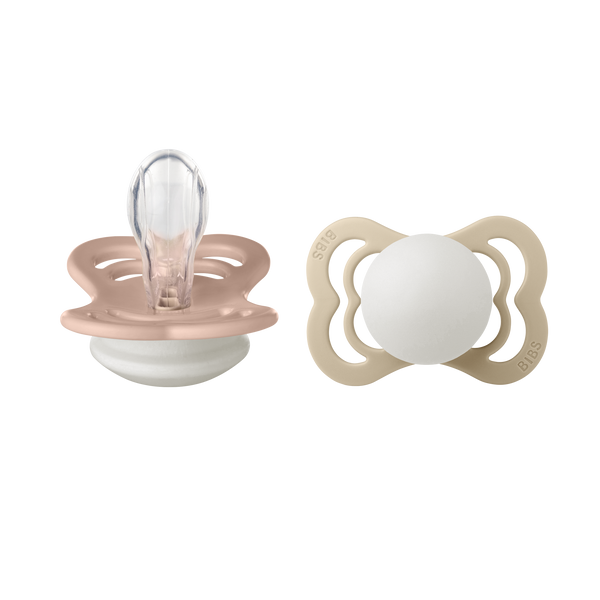 Bibs Supreme Silicone, 2-pack - Blush/Vanilla Night