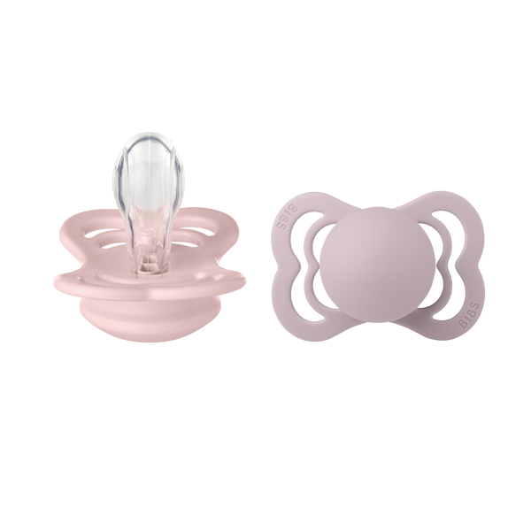 Bibs Supreme Silicone, 2-pack - Blossom/Dusky Lilac