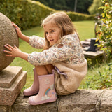 Mikk-Line Regnbue Gummistøvler, Barefoot - Adobe Rose