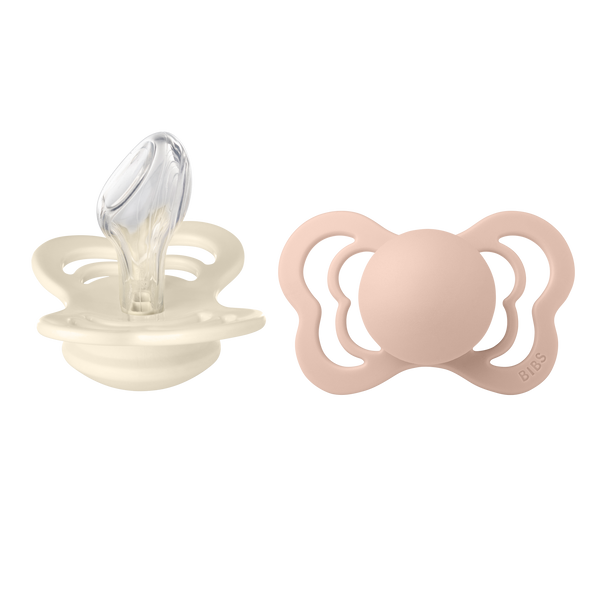 Bibs Couture Anatomical Silicone, 2-pack - Ivory/Blush