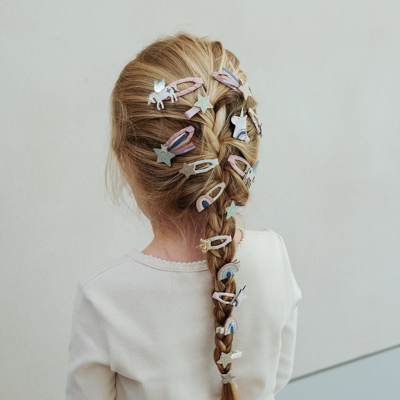 Mimi & Lula 5 hårspænder - Mini Unicorn Celeste
