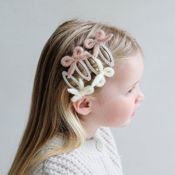 Mimi & Lula 4 hårspænder - Granny Bow Kitty