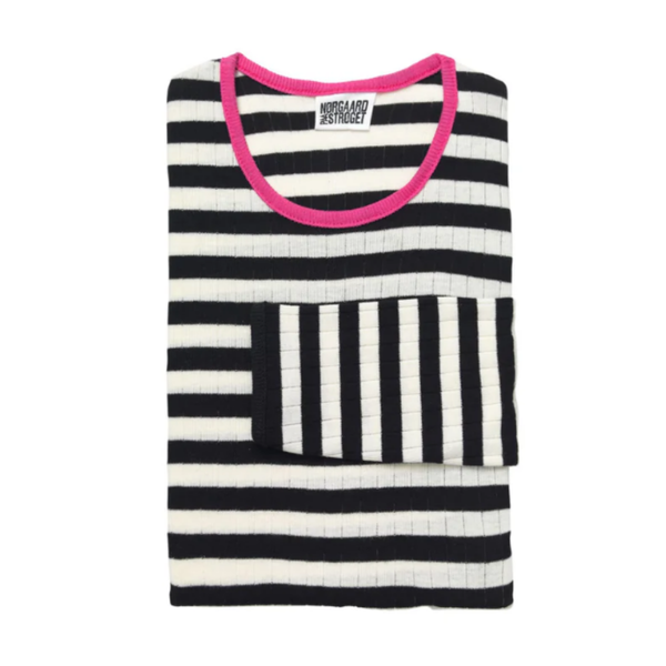 NØRGAARD PAA STRØGET 101 Kids Bluse - Black/Ecru/Chock