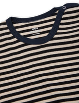 Mads Nørgaard Soft Duo Striped Body - Off White/Black/Navy