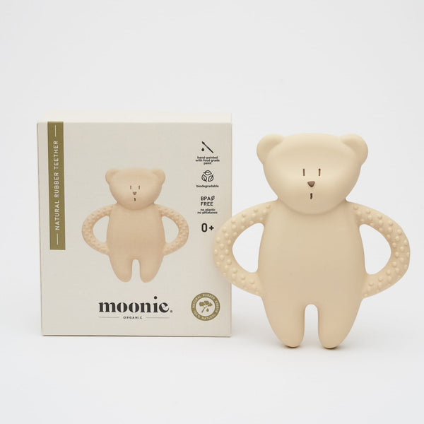 moonie Natural Rubber Bidering, Bear - Sand