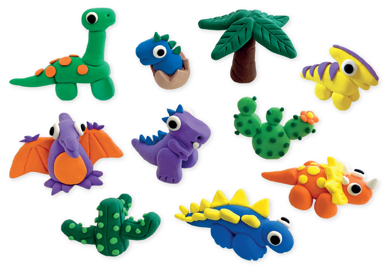 Floss & Rock Selvhærdende Ler - Dino