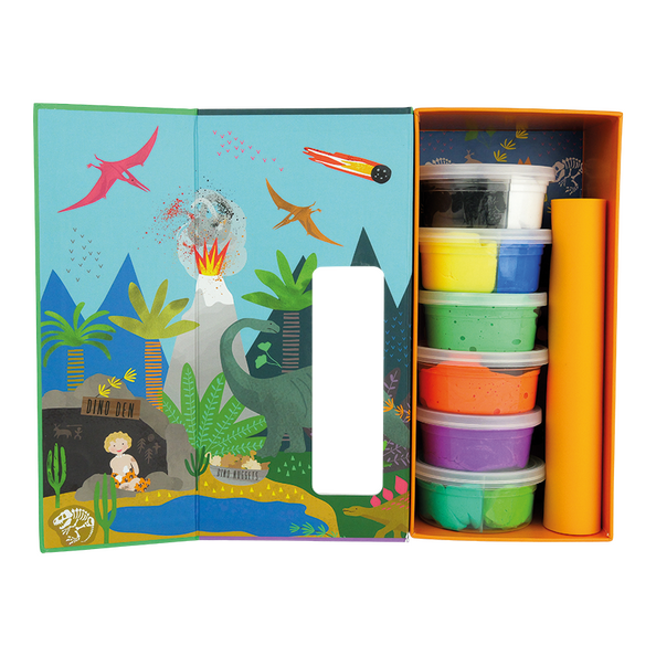 Floss & Rock Selvhærdende Ler - Dino